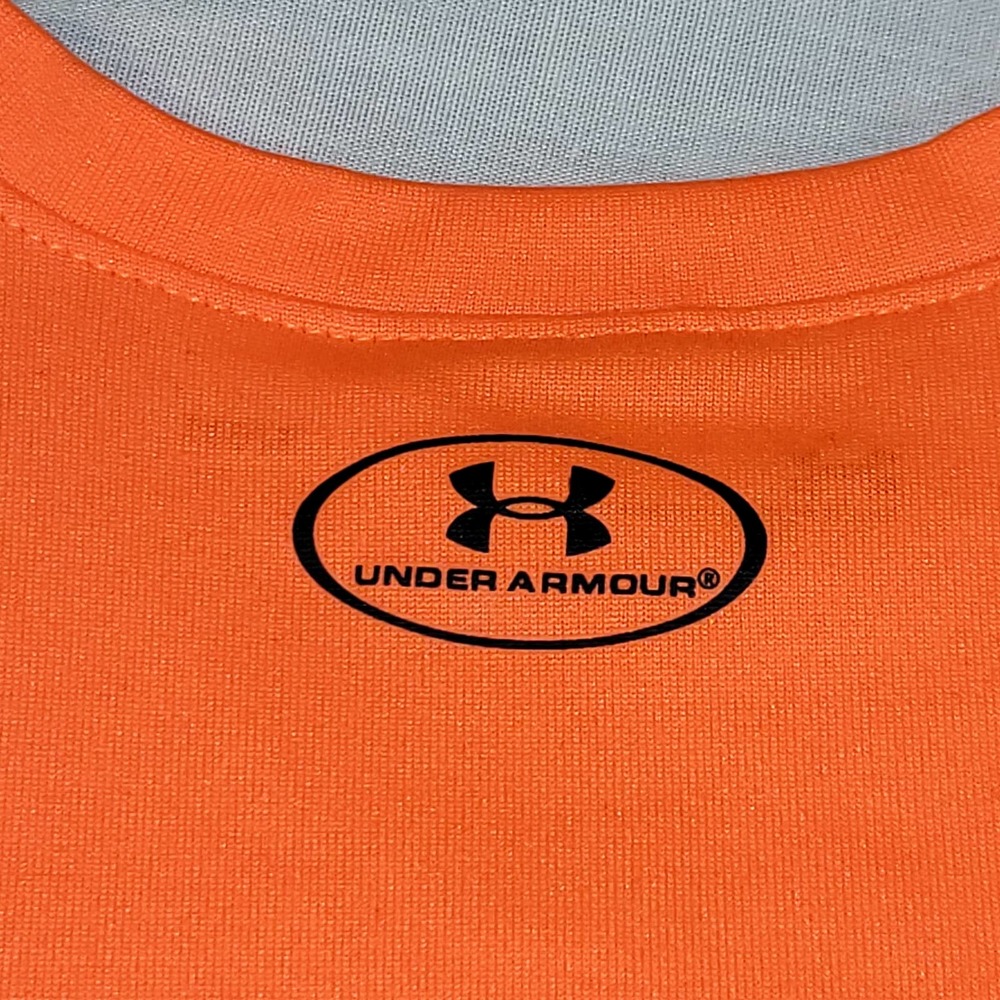 Under Armor 3-6 Months Onesie Bodysuit Beast Mode Short Sleeve Orange - Picture 4 of 10